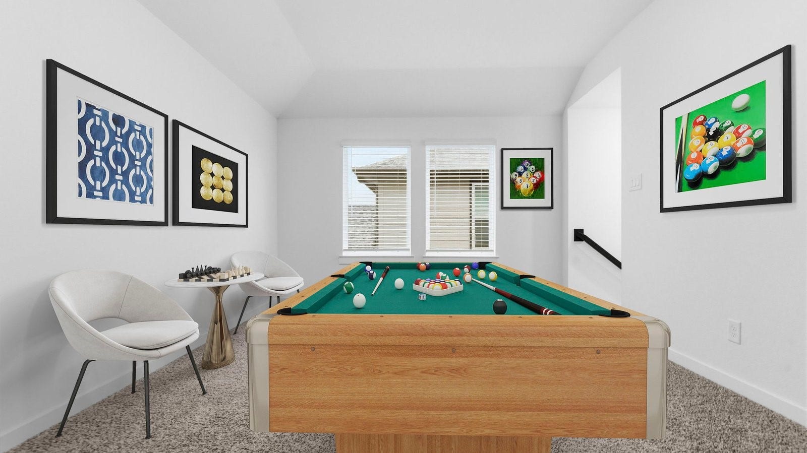 3406 Horseshoe Trail Lane, League City, TX 77511 A spacious game room with plenty of natural light from windows overlooking side of the home