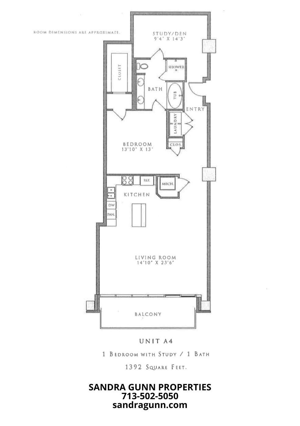 4899 Montrose Boulevard, #1009, Houston, TX 77006 Smart design 1,392 sq ft floorplan with no wasted space!