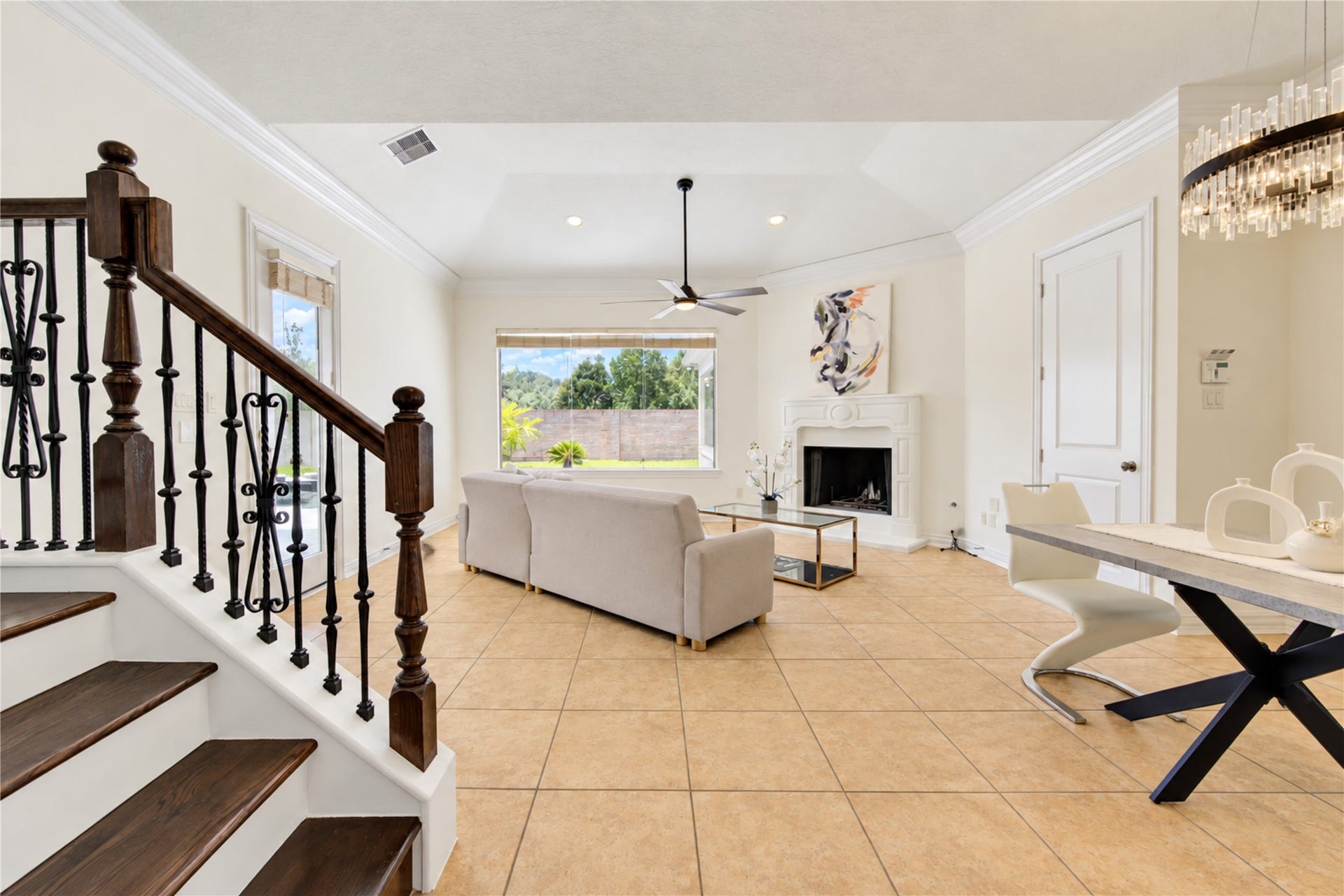 14014 Hampton Cove Drive, Houston, TX 77077 These back stairs provide convenient, direct access from the gameroom to the kitchen and main gathering area.