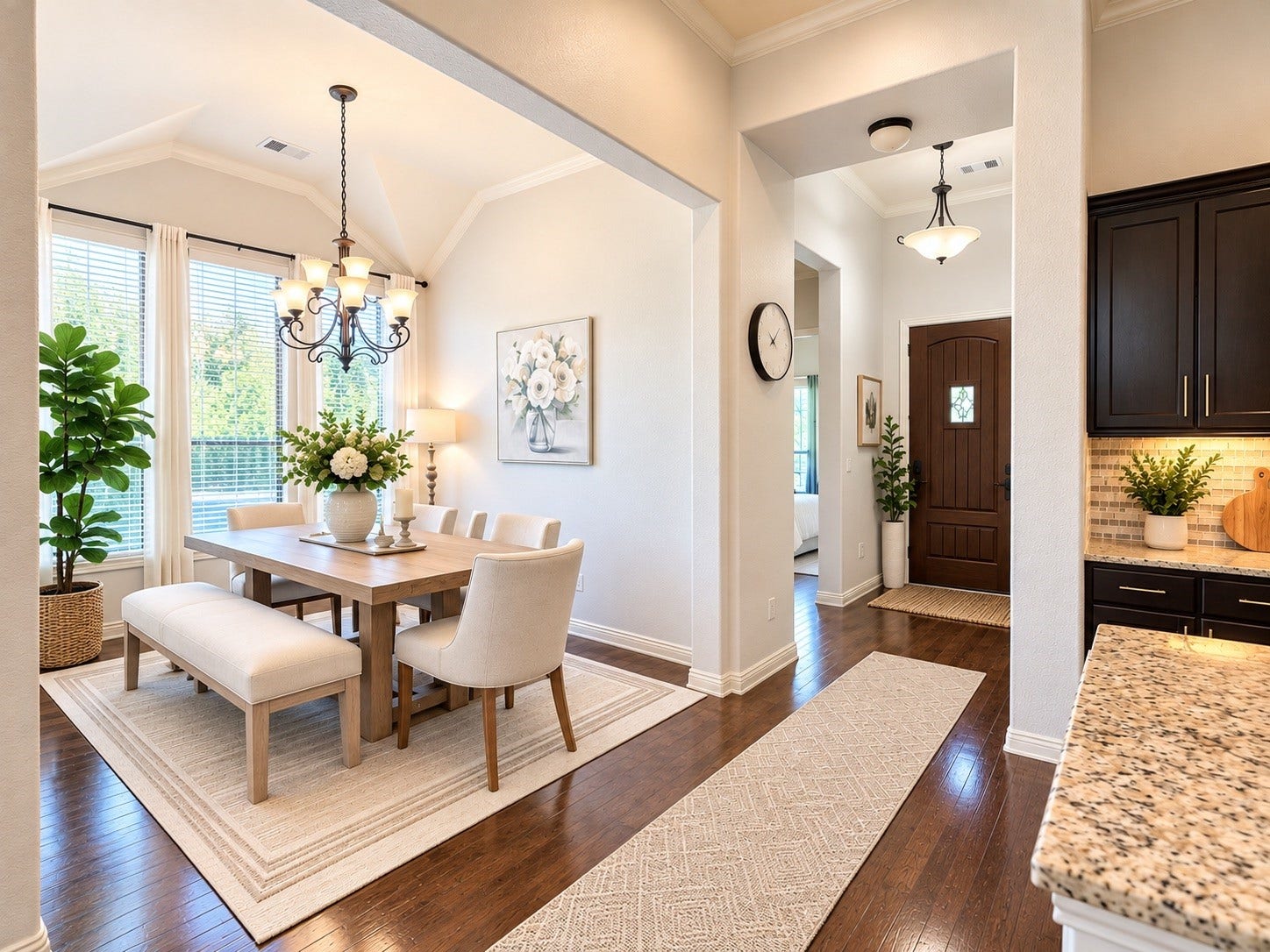 8006 Duncan Ranch Lane, Richmond, TX 77407 An elegant formal dining room offers the perfect setting for memorable dinners and special gatherings with family and friends.