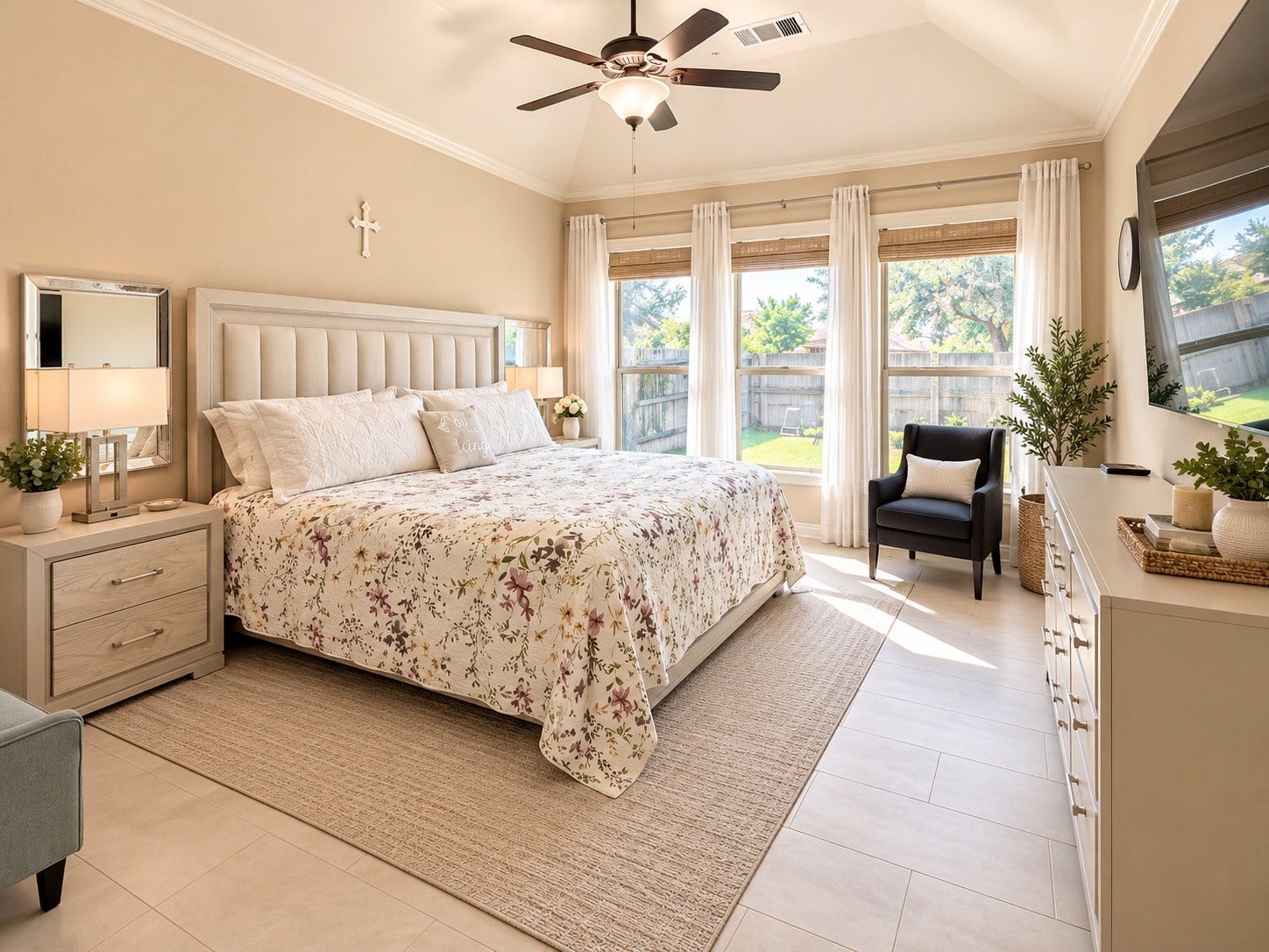 8006 Duncan Ranch Lane, Richmond, TX 77407 Escape to your peaceful primary retreat, filled with abundant natural light and designed for comfort and relaxation.