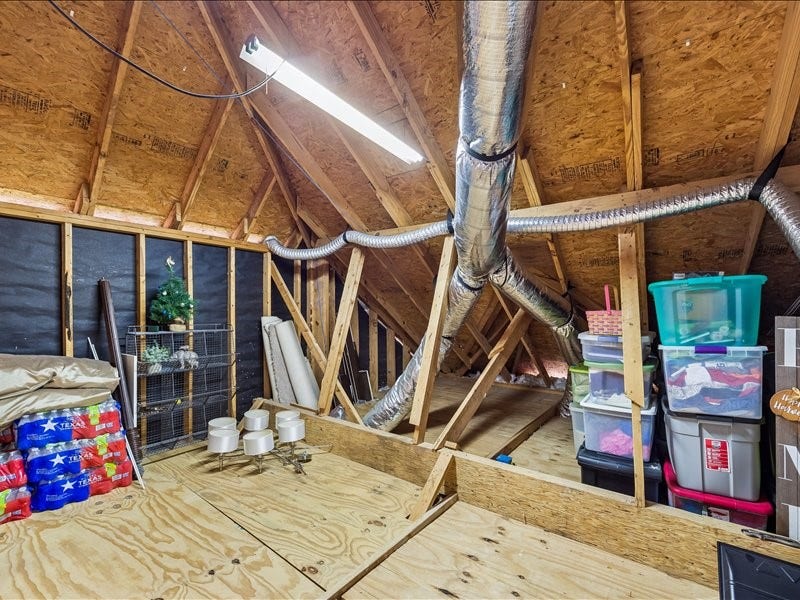 9007 Avebury Stone Circle, Missouri City, TX 77459 Hidden behind the bookshelf, this walk-in attic reveals impressive bonus storageideal for holiday dcor, seasonal items, and long-term organization.