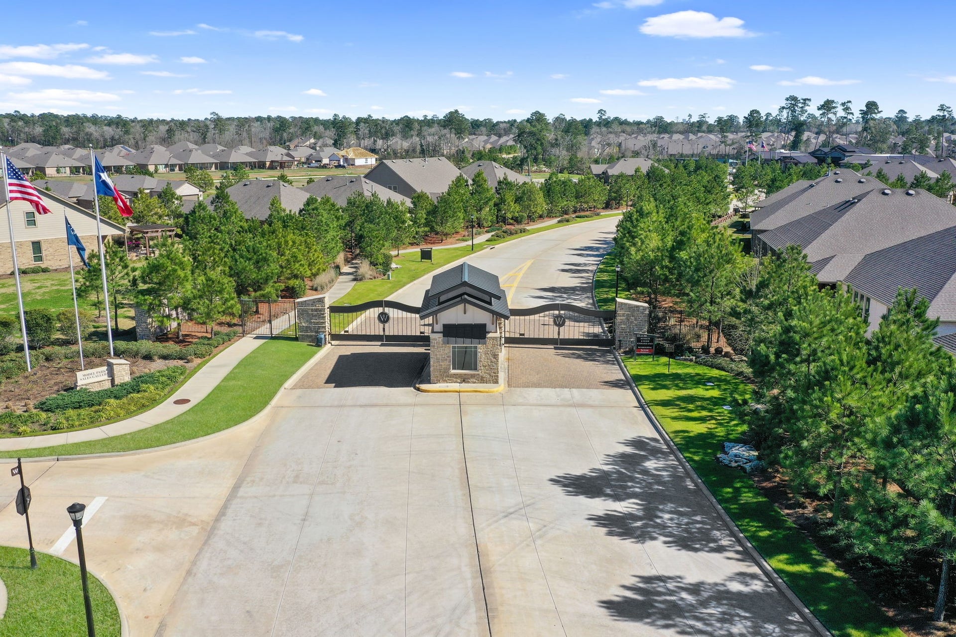 229 Percheron Drive, Spring, TX 77382 Del Webb is fully gated. There is an additional gated entry/exit at the rear of the neighborhood that is for residents only.