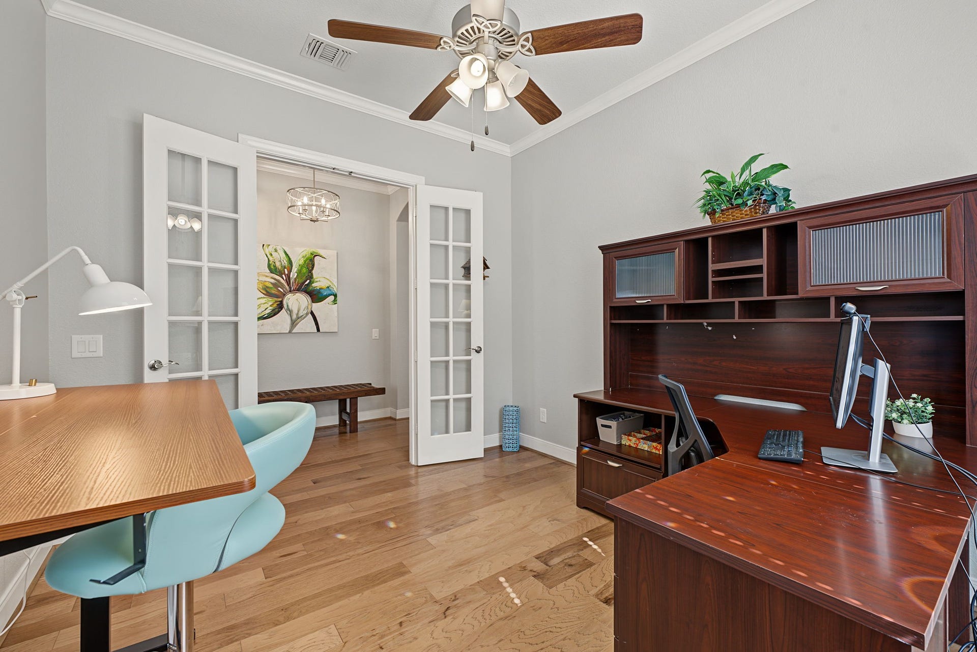 229 Percheron Drive, Spring, TX 77382 The home office/study is located off the entry with its own dedicated space. Good for a library, exercise, extra TV room, and more.