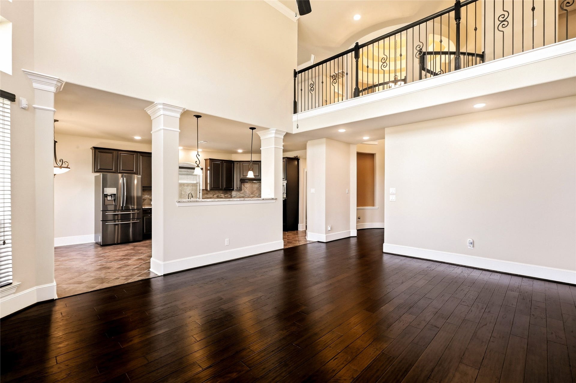 kitchen space semi open concept to create some distinction