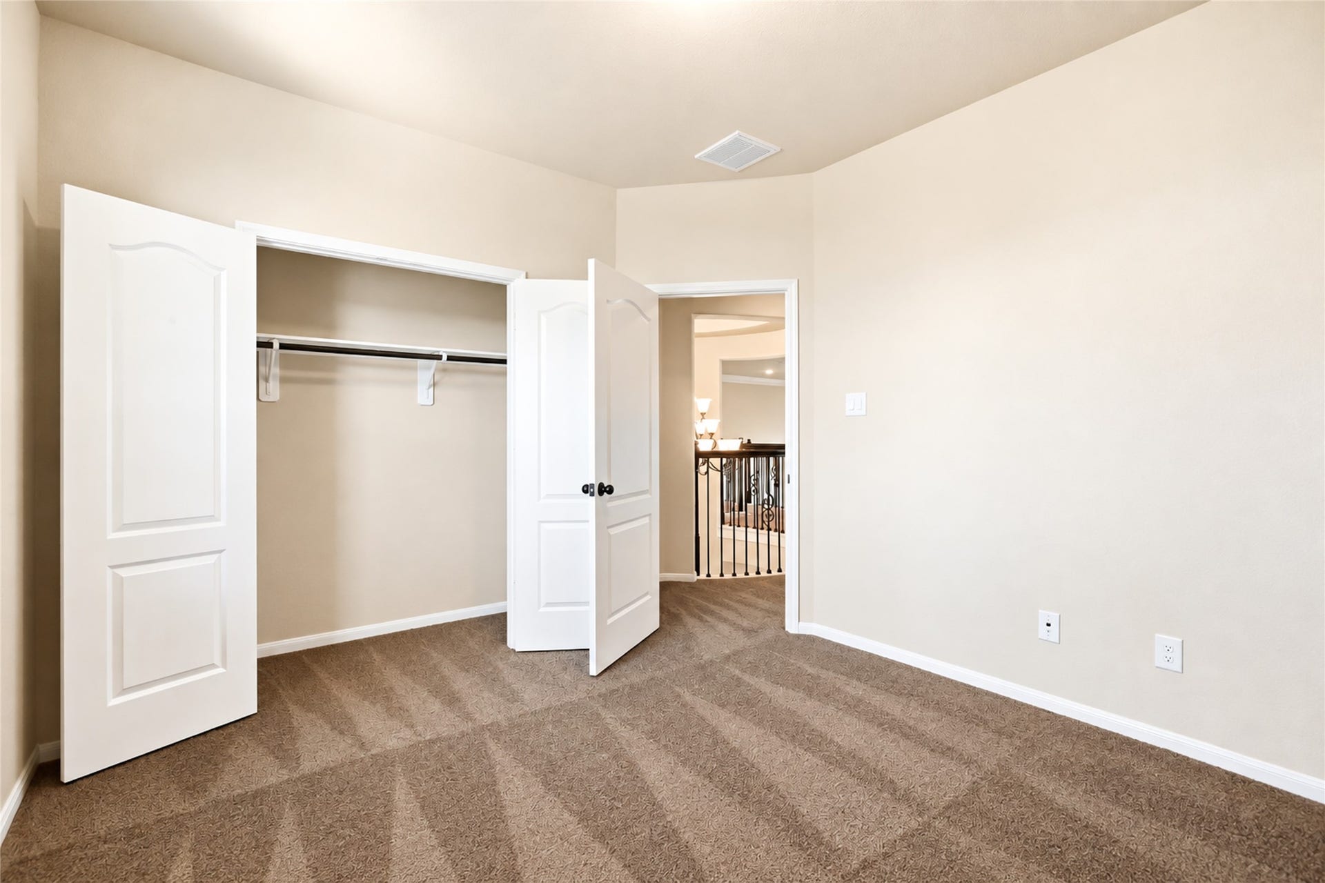 Bedrooms located separately for privacy with large closets
