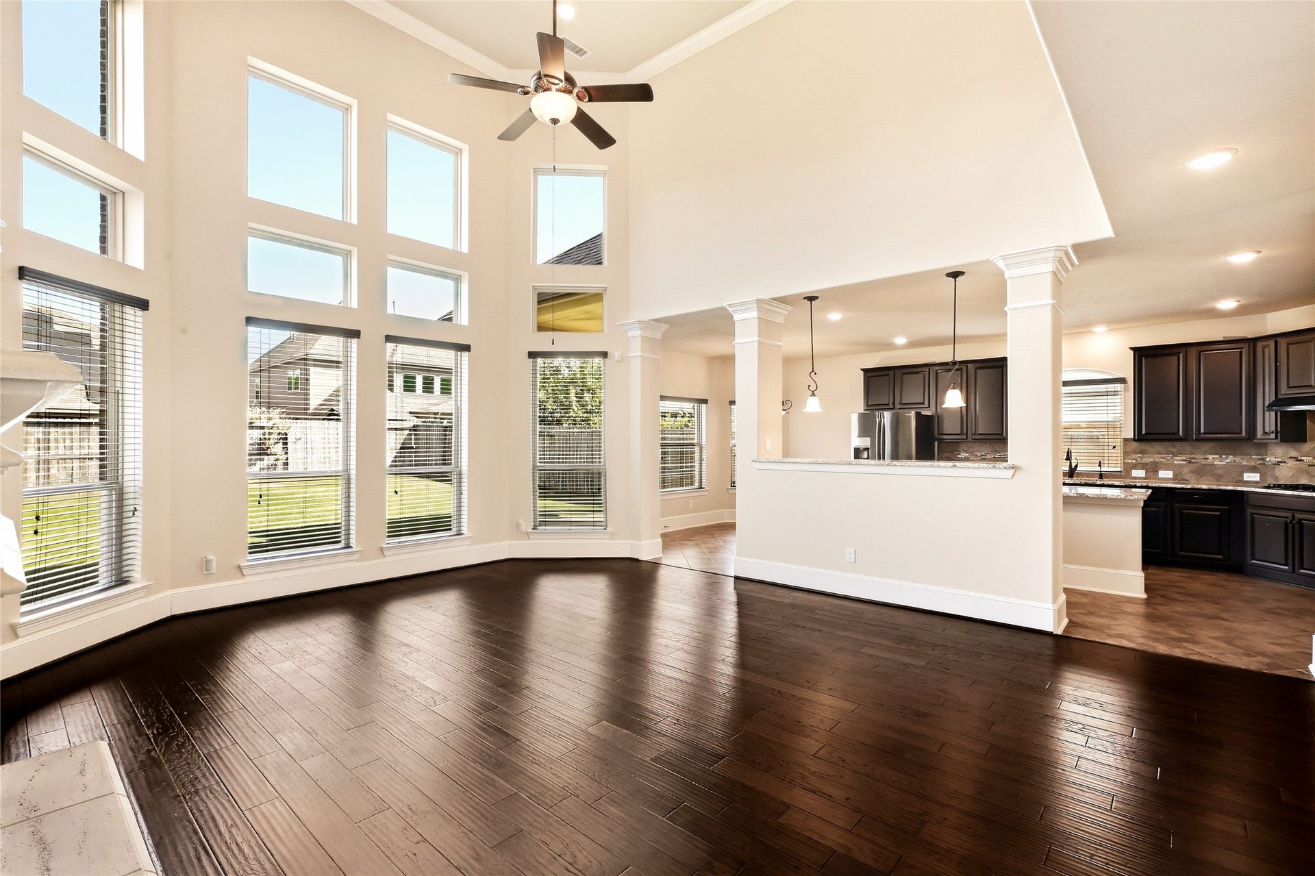 Plenty of natural light with full blinds on all windows