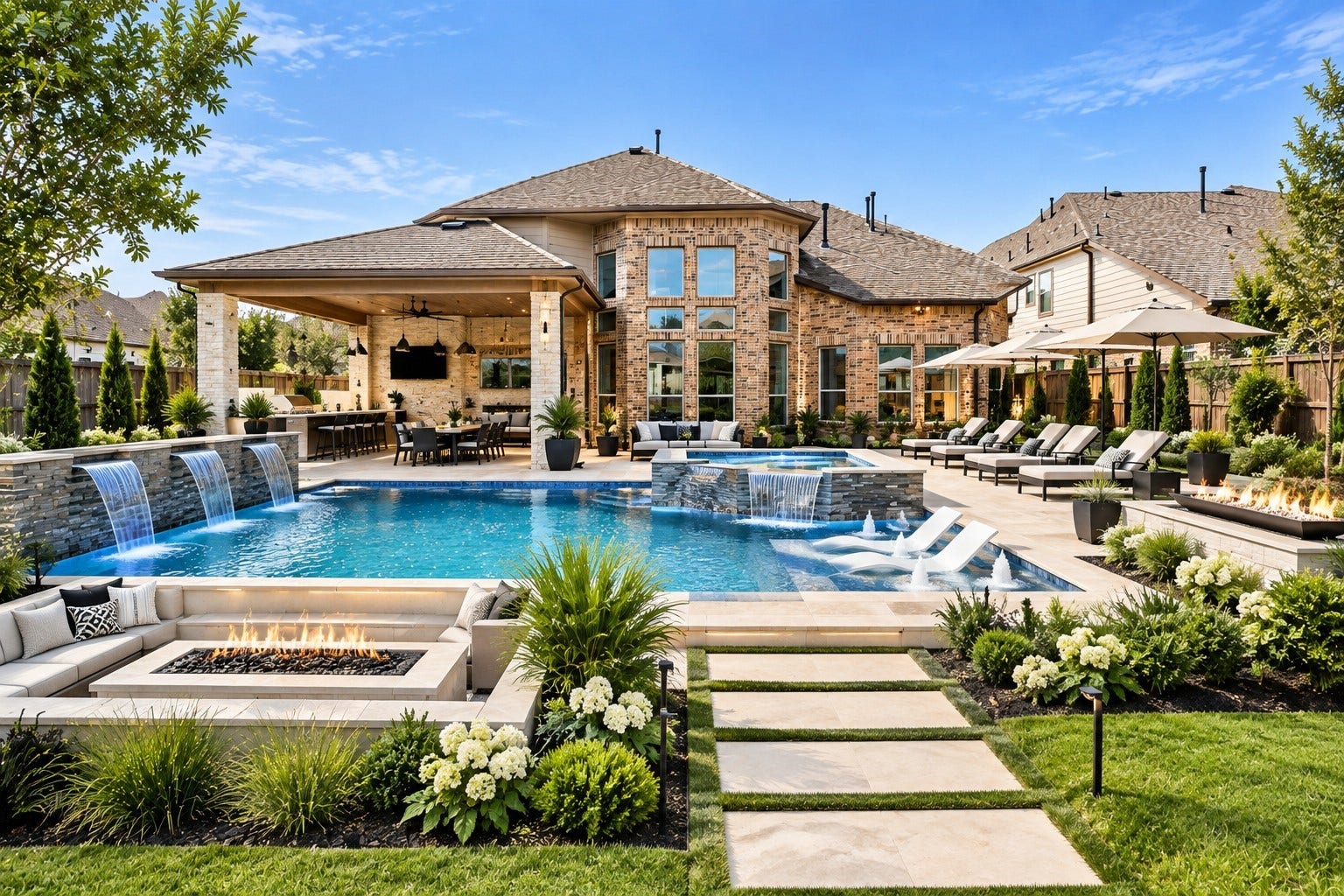 Virtual staged backyard to give you ideas