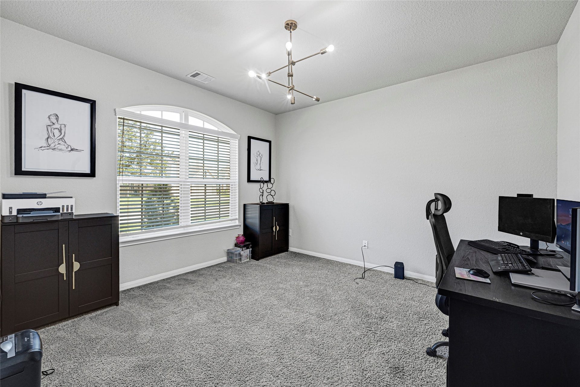 Private Office with French Doors on First Floor.