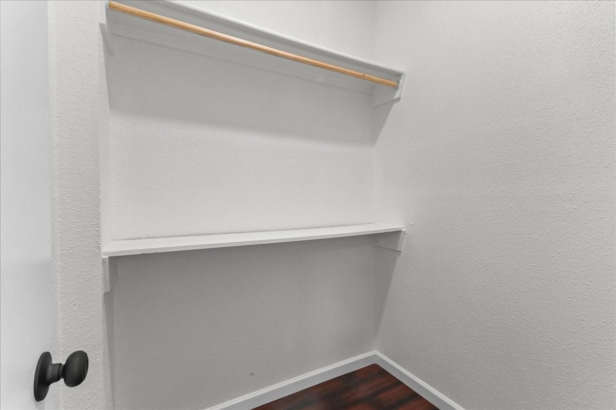 Large walk in closet space