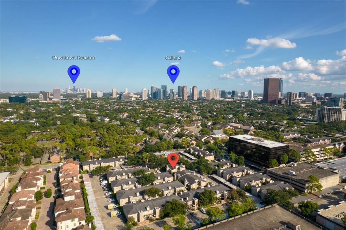 Close to downtown Houston and the Galleria
