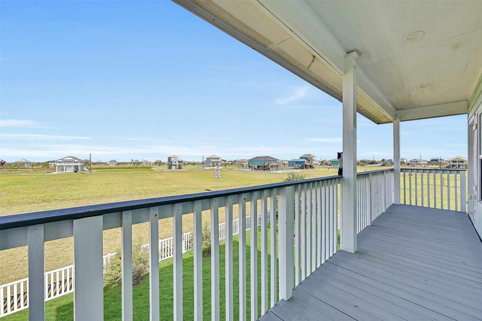 3911 Warrior Court, Galveston, TX 77554 Views from the private covered deck are off of the primary suite.