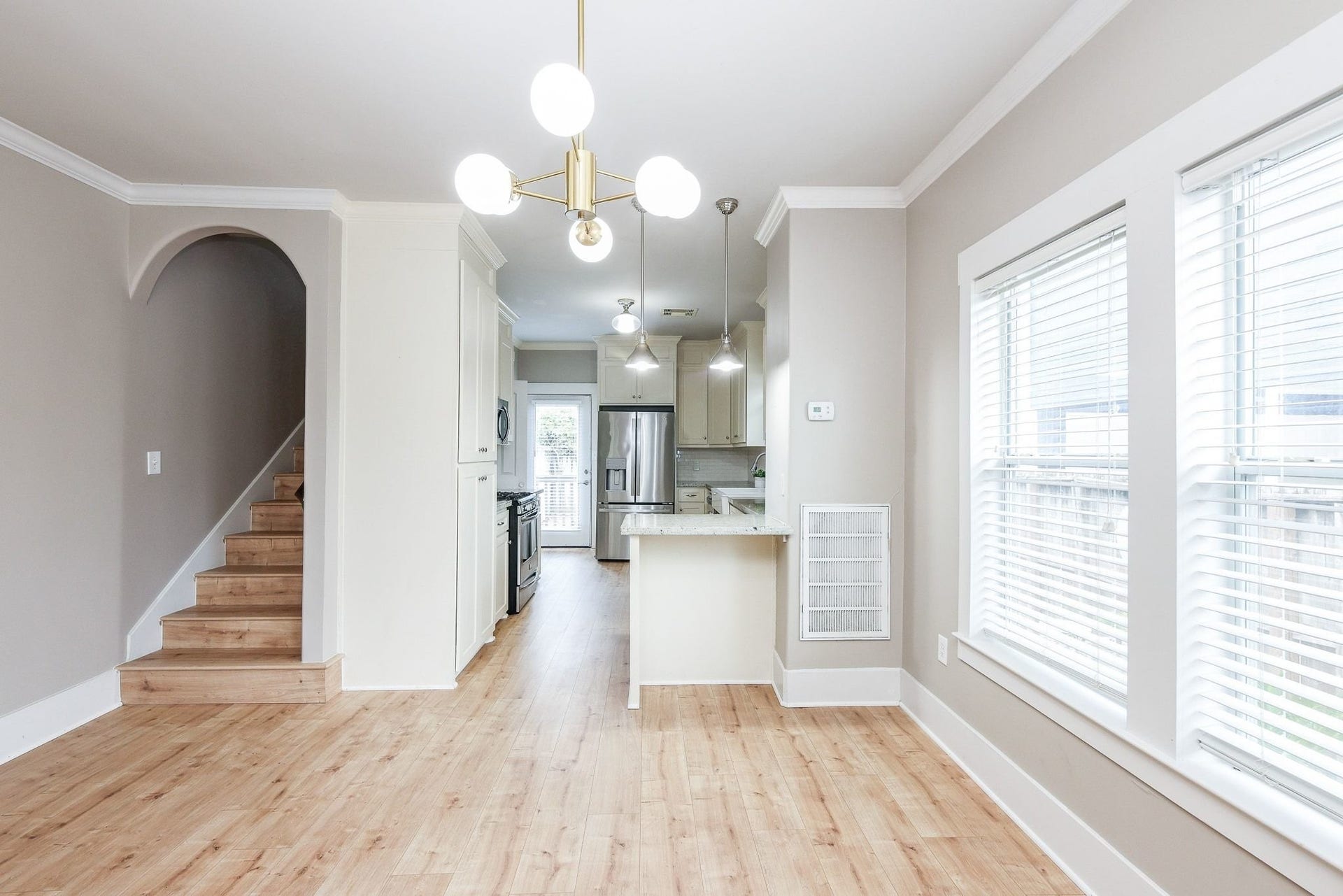 1307 Walton Street, Houston, TX 77009 Open-concept living area.