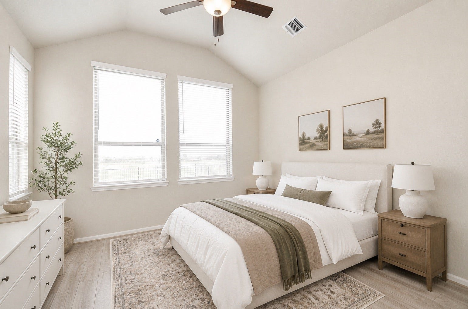 5146 Prairie Terrace Lane, Fulshear, TX 77441 the primary bedroom features beautiful windows highlighting the green space outdoors
