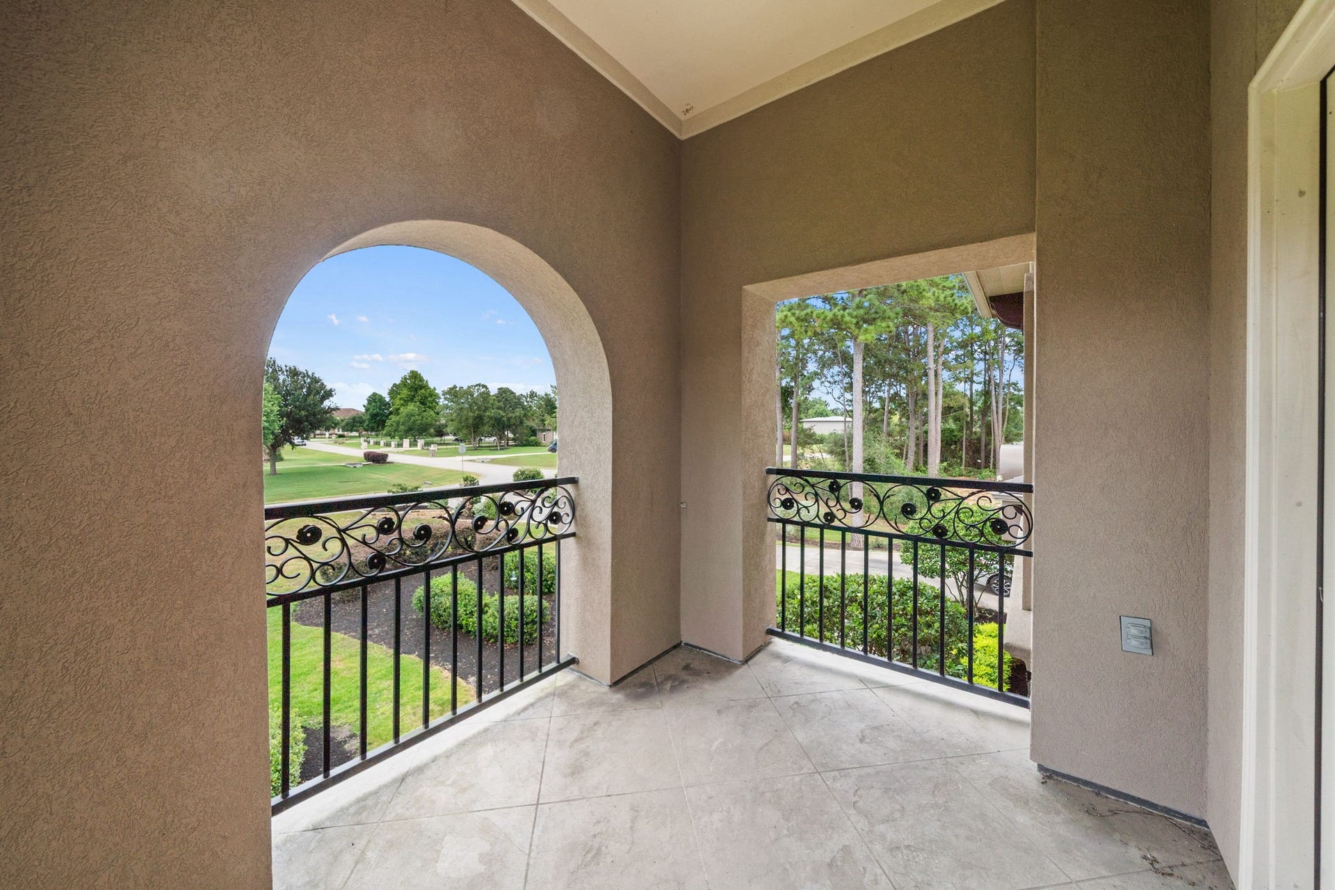 4426 Silver Jade Drive, Spring, TX 77386 The perfect place to recharge. Step out onto the private balcony located just off the extra room. Overlooking the front yard, its a peaceful spot to catch a breeze and enjoy a quick, refreshing break while studying or working.