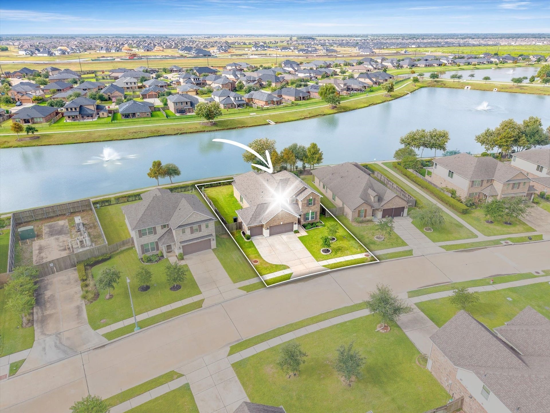 9034 Japonica Drive, Rosenberg, TX 77469 Location is everythingand backing right up to the water is the ultimate perk!