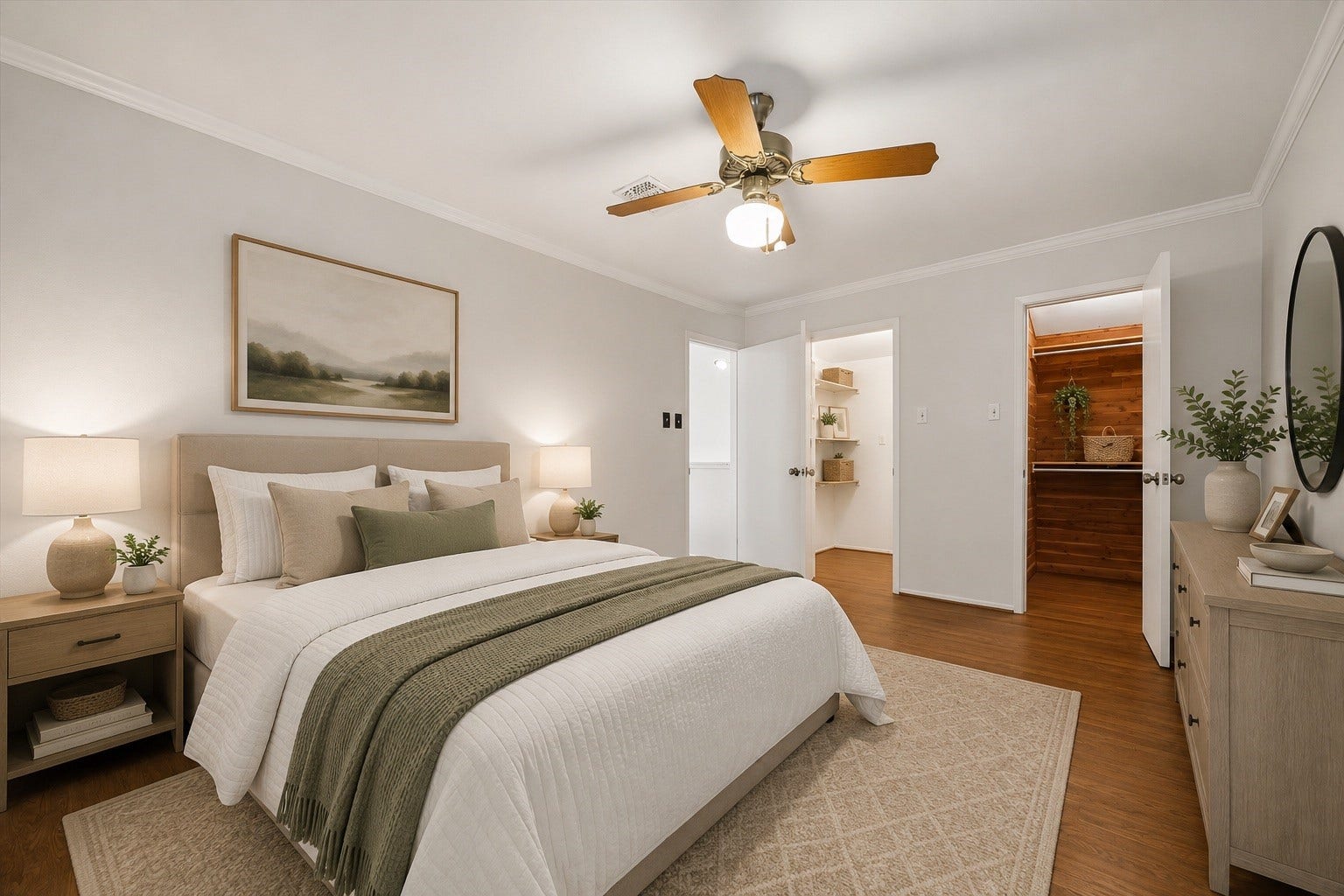 3902 Crystal Falls Drive, Missouri City, TX 77459 Comfortable secondary bedrooms with flexible use and ample storage. *Virtually staged photo of secondary bedroom*