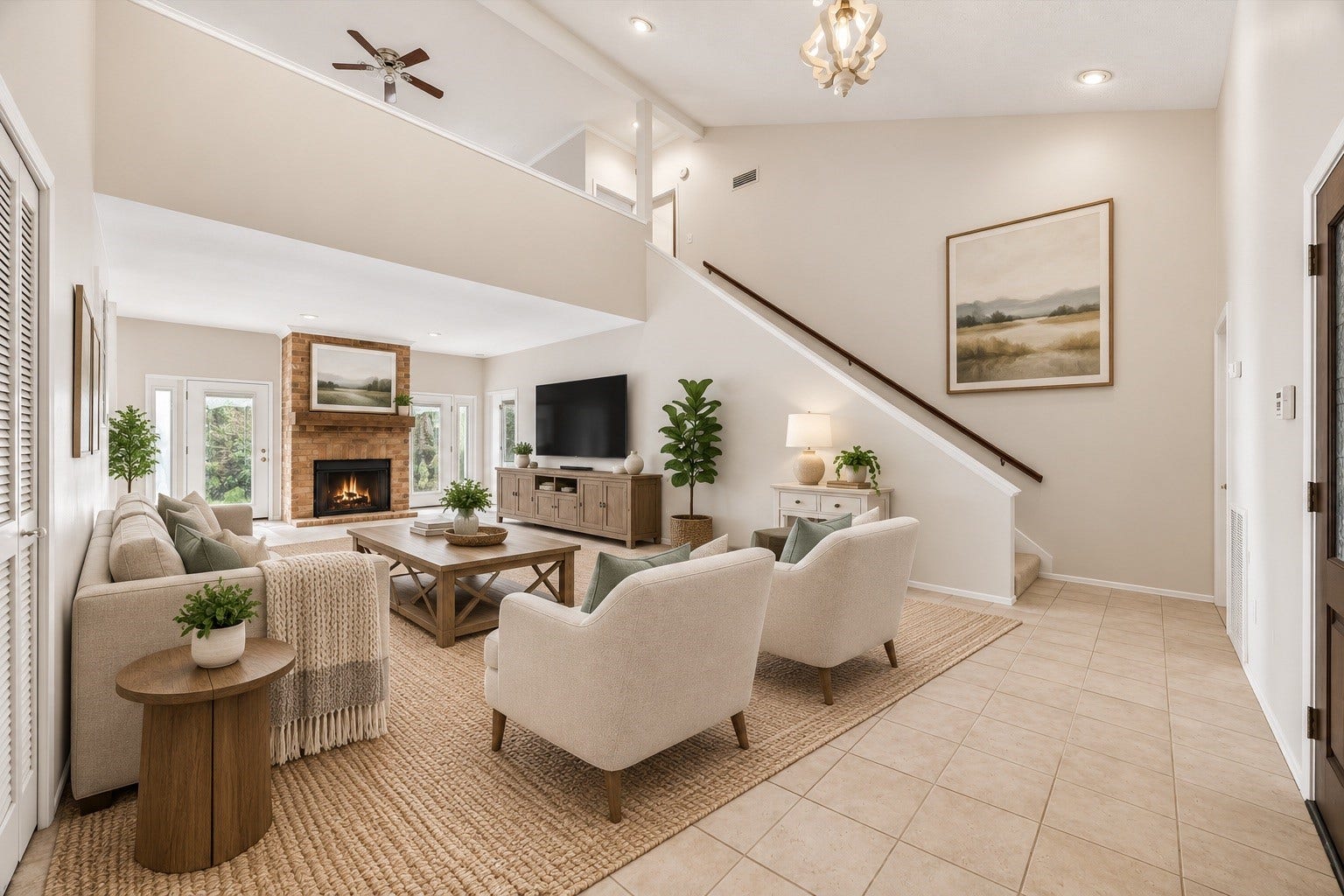 3902 Crystal Falls Drive, Missouri City, TX 77459 Virtually Staged Photo of living room