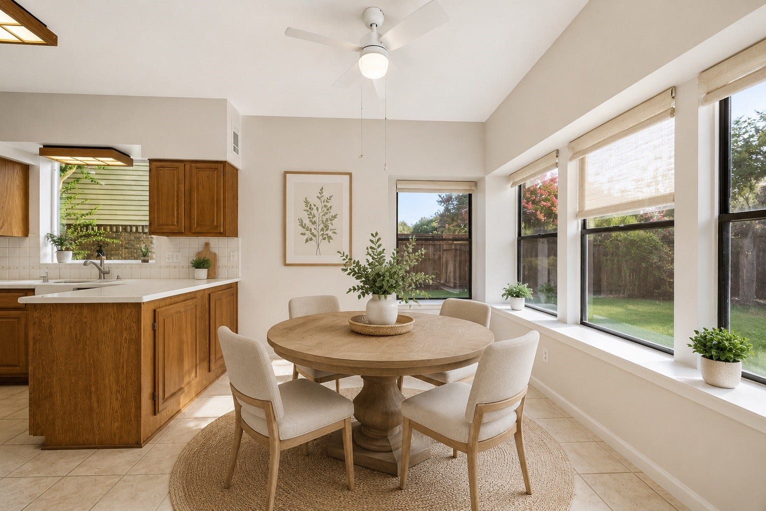 3902 Crystal Falls Drive, Missouri City, TX 77459 Bright breakfast nook perfect for casual dining. *Virtually staged photo of breakfast area*