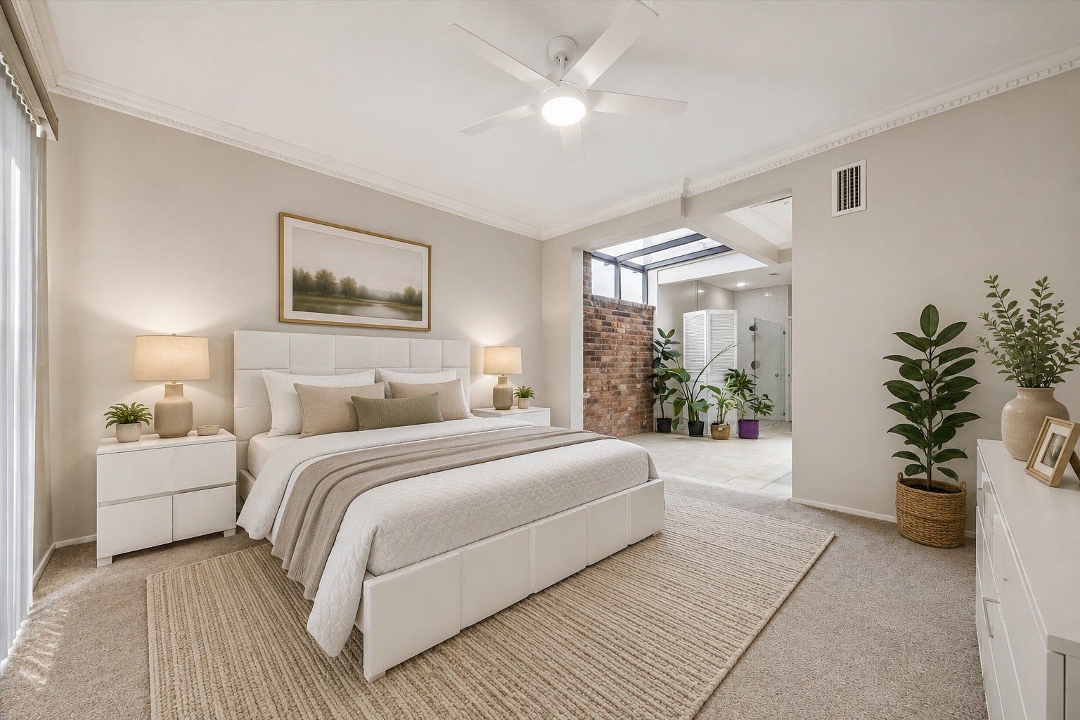 3902 Crystal Falls Drive, Missouri City, TX 77459 Spacious primary retreat with room for oversized furnishings. *Virtually staged photo of the Primary Bedroom*
