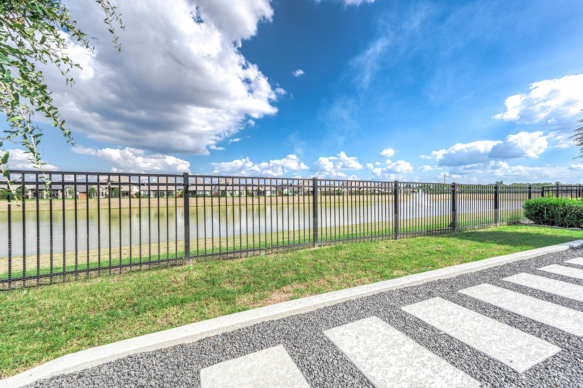 13802 Arroyo Grande Drive, Cypress, TX 77433 Peaceful backyard featuring open water views and no rear neighbors.