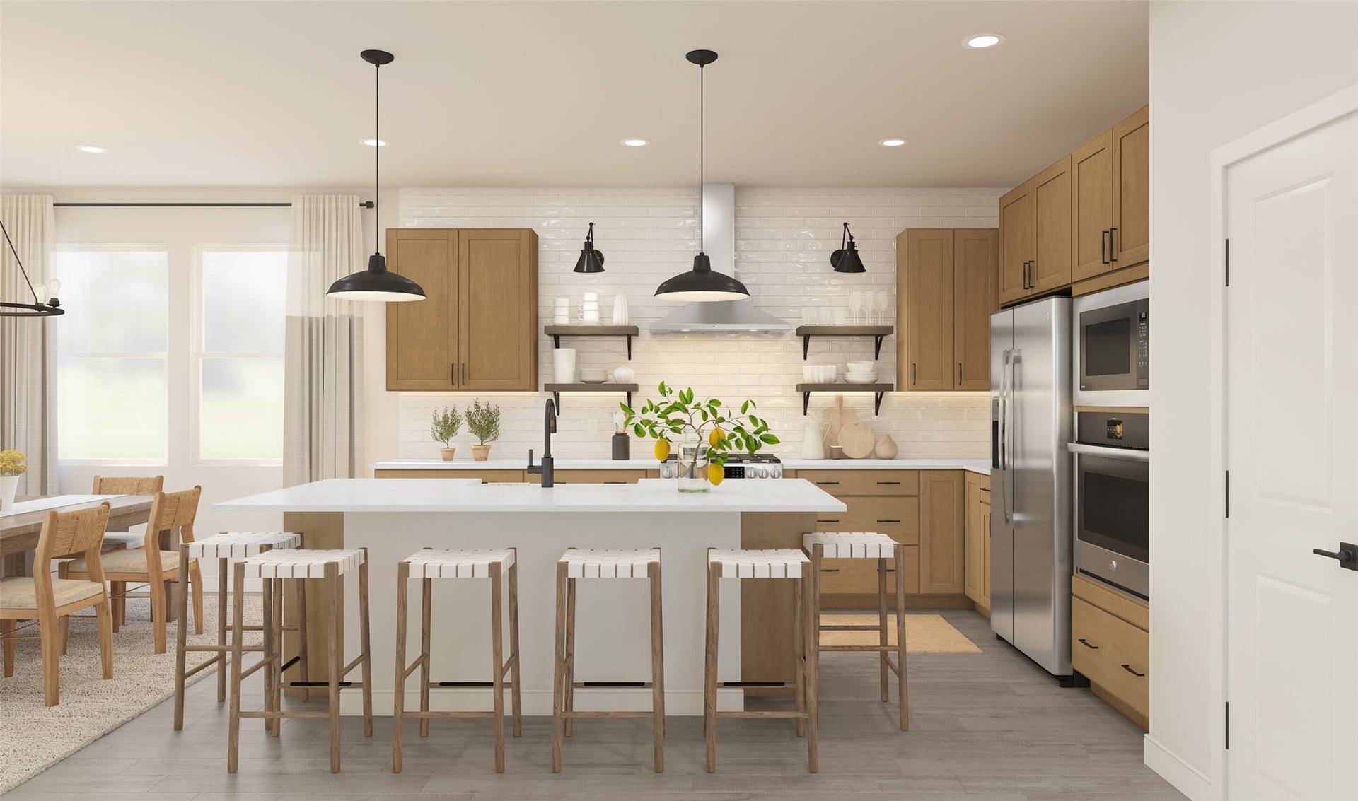 Gourmet island kitchen (*Artist rendering used for illustration purposes only. Colors/finishes may differ from the ones currently selected in the home.)