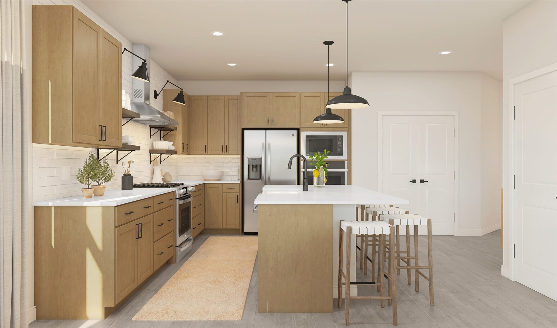 Lovely kitchen (*Artist rendering used for illustration purposes only. Colors/finishes may differ from the ones currently selected in the home.)