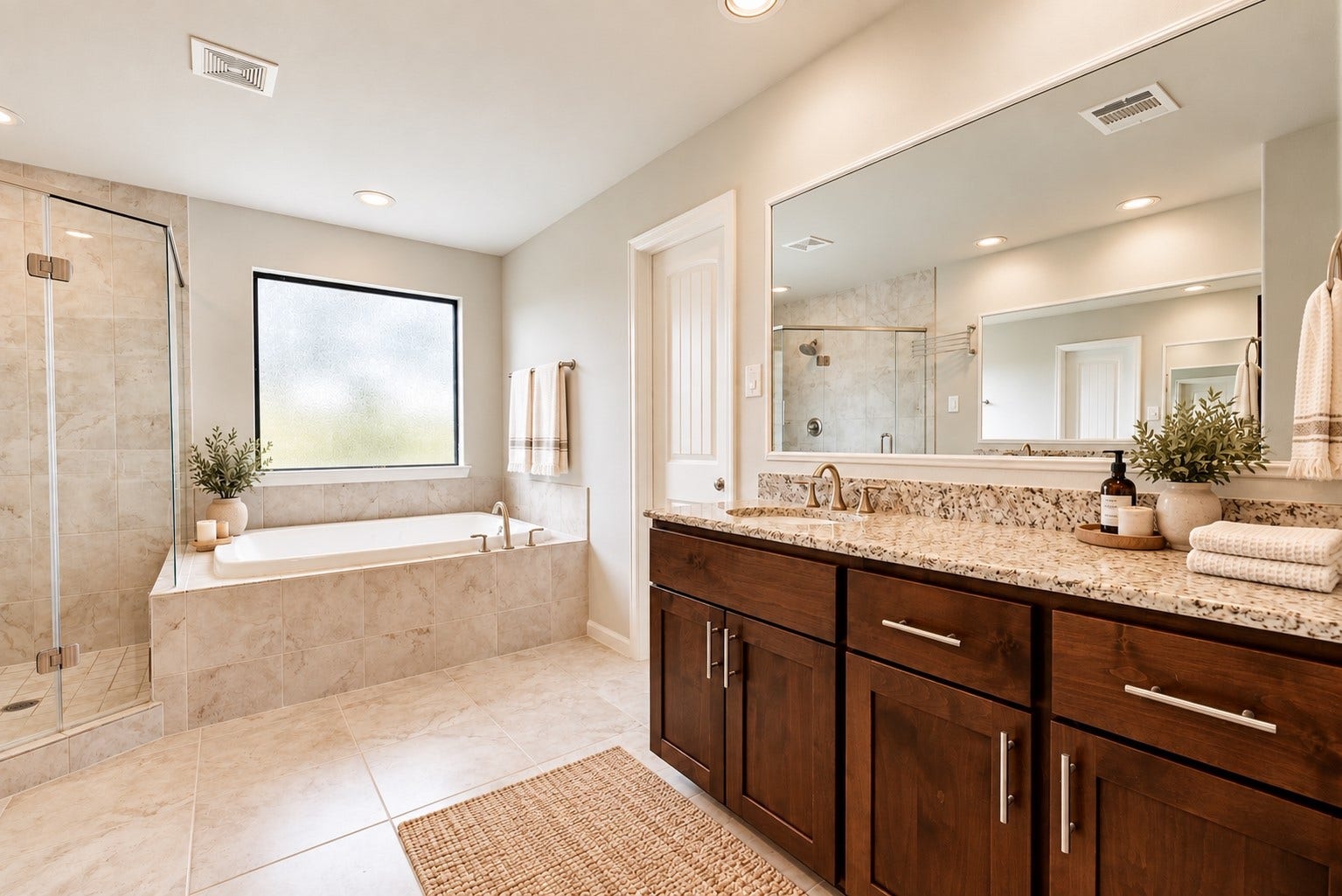 1154 W 10th Street, Houston, TX 77008 Primary Bathroom - Soaking Tub & Walk-in Shower