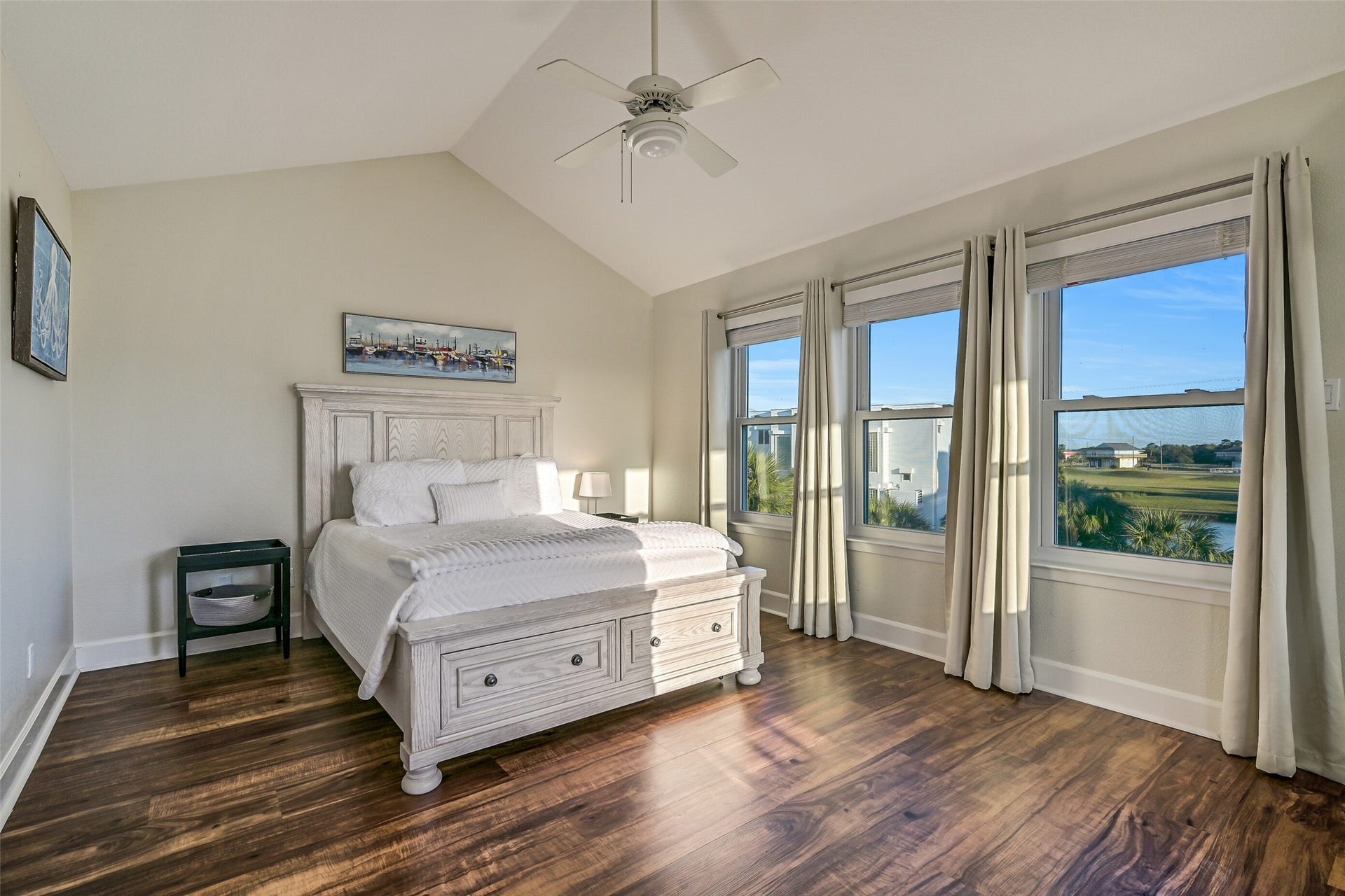 13414 Binnacle Way, Galveston, TX 77554 Upon reaching upstairs, youll first find one of the two guest bedrooms this home offers.
