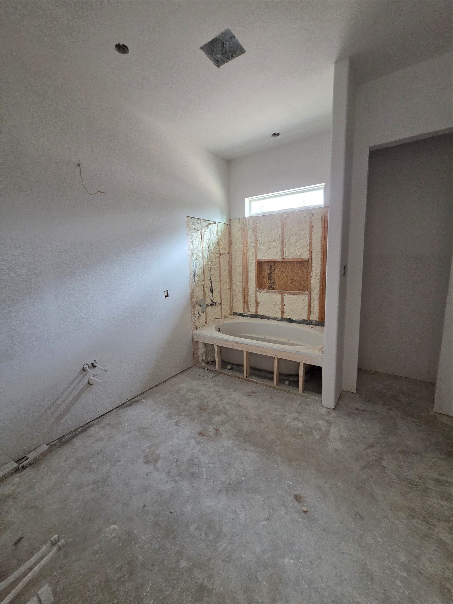 PRIMARY BATH BEING BUILT