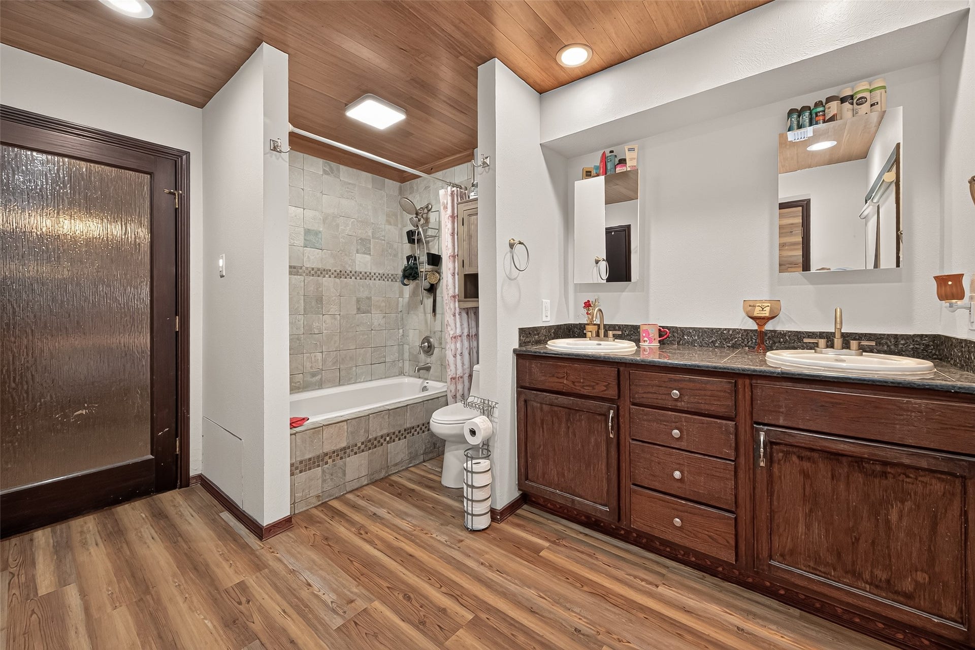 18614 Mink Lake Drive, Magnolia, TX 77355 Another view of the bathroom highlighting the spacious dual vanity layout.