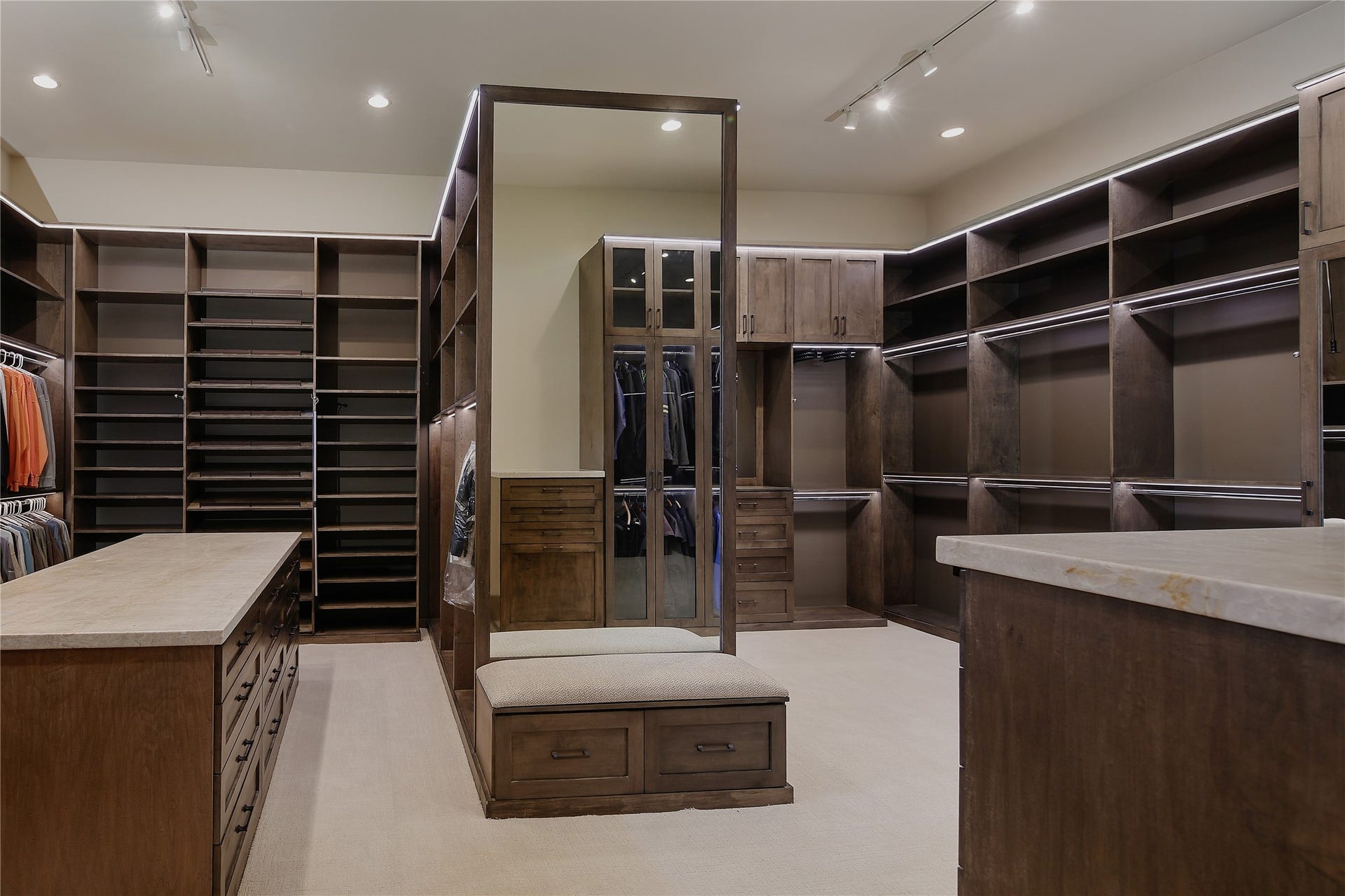 Attention to detail is evident in the design and functionality of these two rooms. Organize and treasure your personal belongings and indulge in the luxury of this outstanding primary retreat.