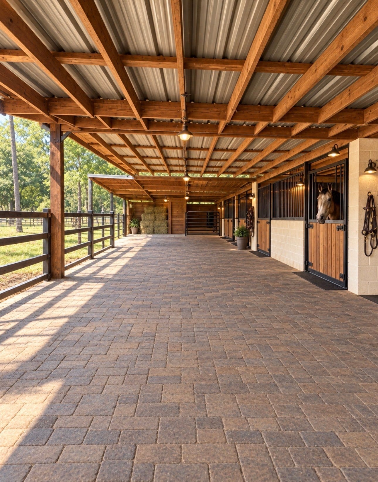 13819 Coaltown Road, Willis, TX 77378 Rendering of the Horse Barn Area.