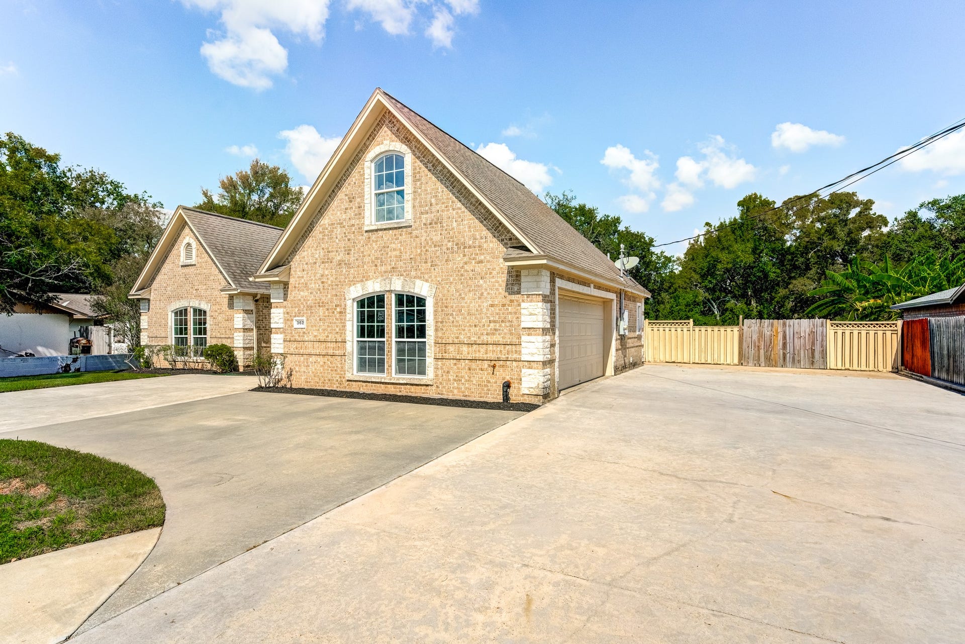 Expansive driveway which provides ample space for a boat or RV!
