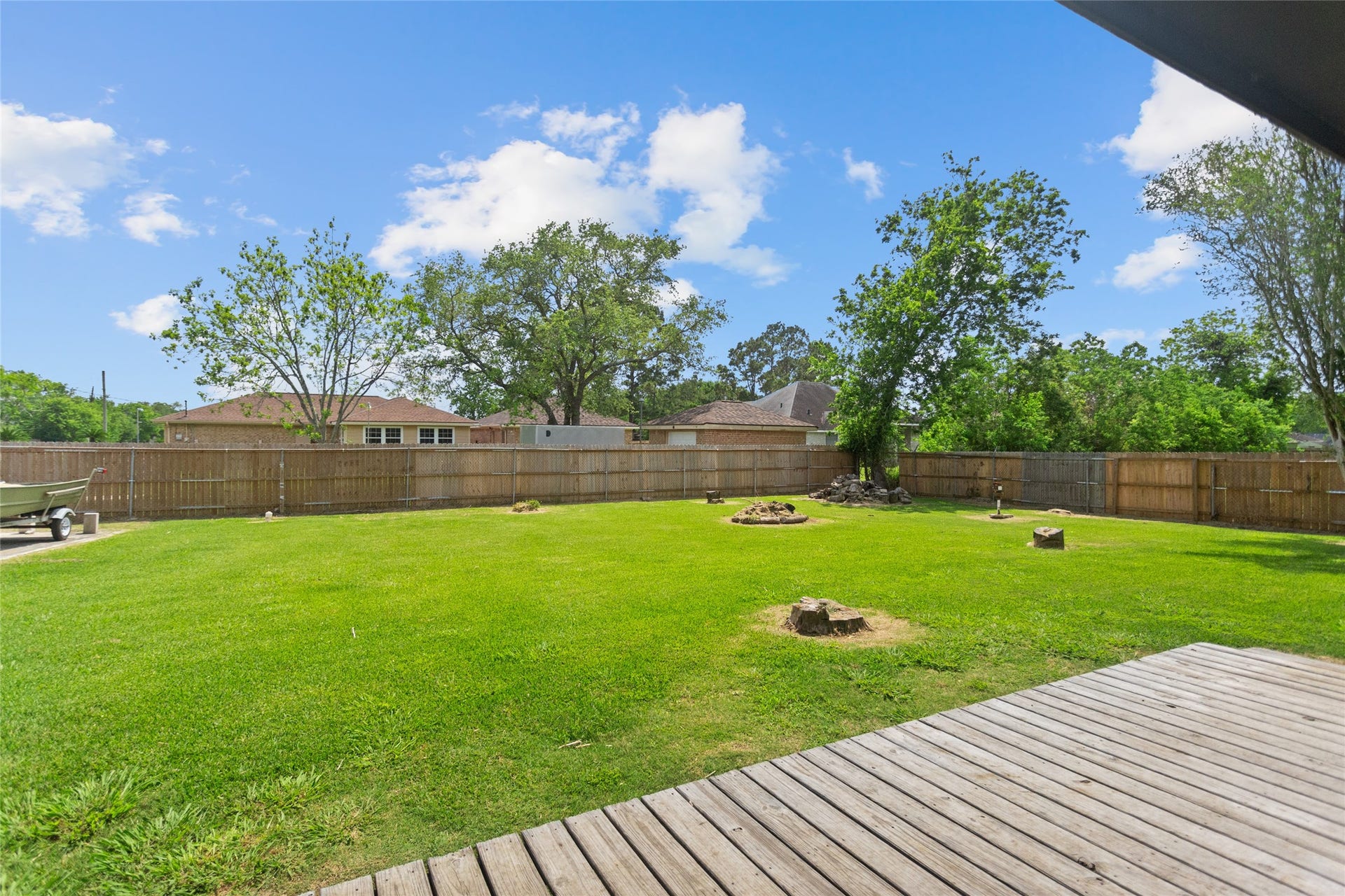 5001 Texas Avenue, La Marque, TX 77568 Huge fully fenced backyard waiting for you to make it your own