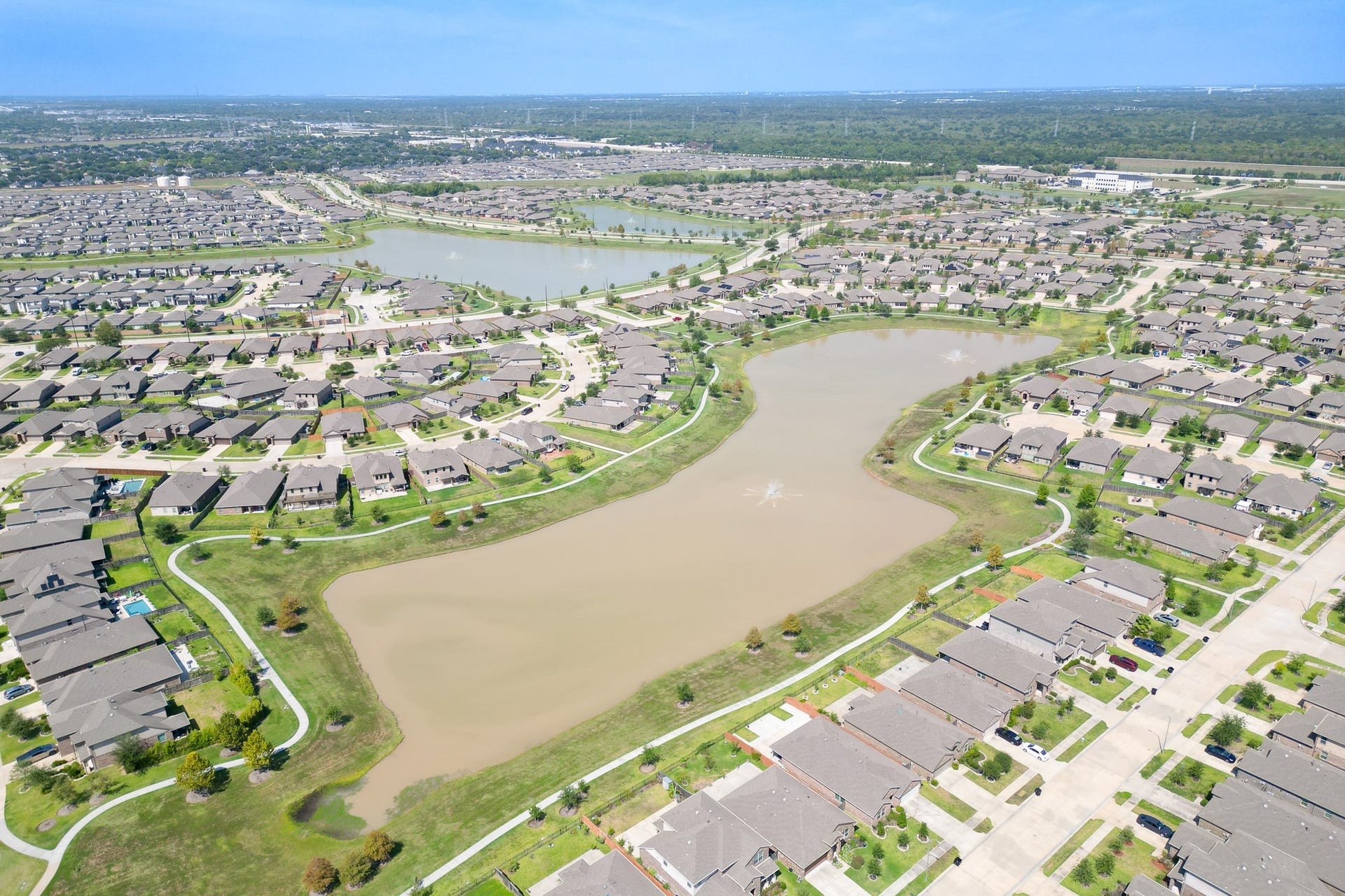 18306 Arcola Bay Lane, Richmond, TX 77407 Lakeview Retreat aerial view