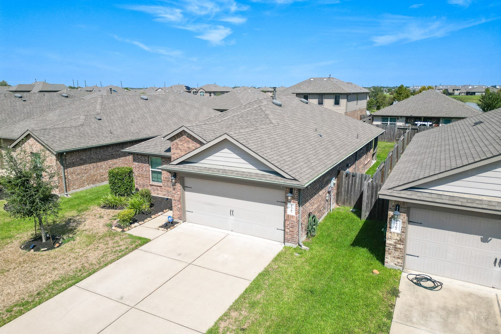 18306 Arcola Bay Lane, Richmond, TX 77407 Aerial front view