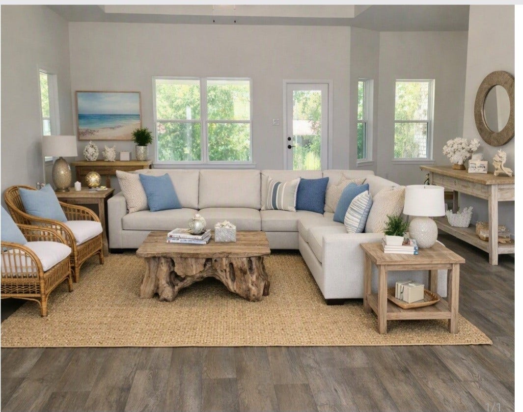 4415 Karam Landing, Dickinson, TX 77539 Staged living space in a very open great for entertaining family and friends