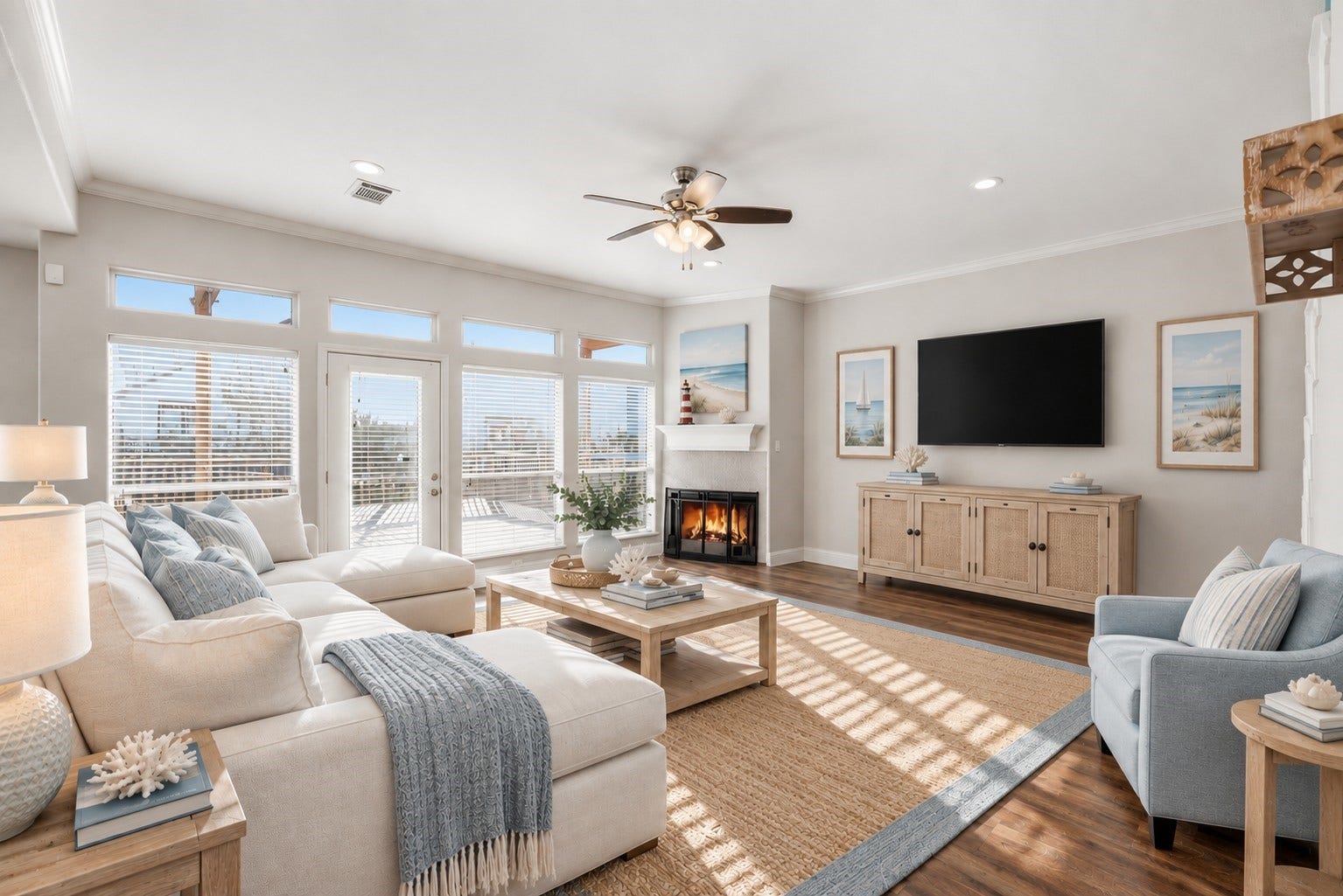 414 Westerly, Tiki Island, TX 77554 Living RoomVirtually Staged