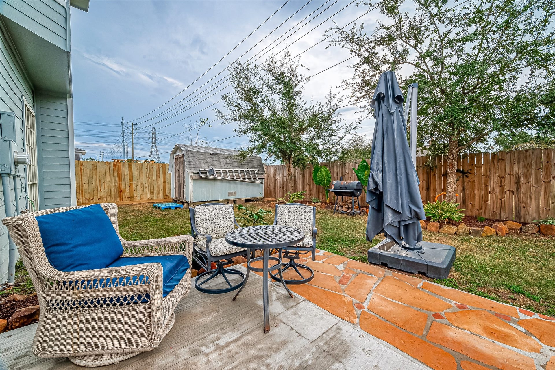 Nice paved patio area