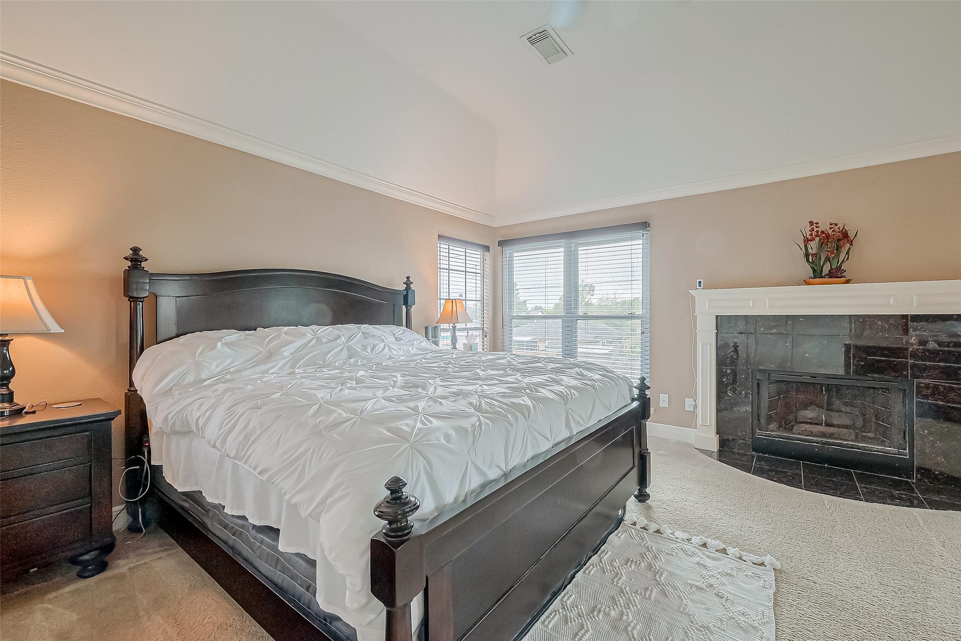 Primary Bedroom Suite with fireplace