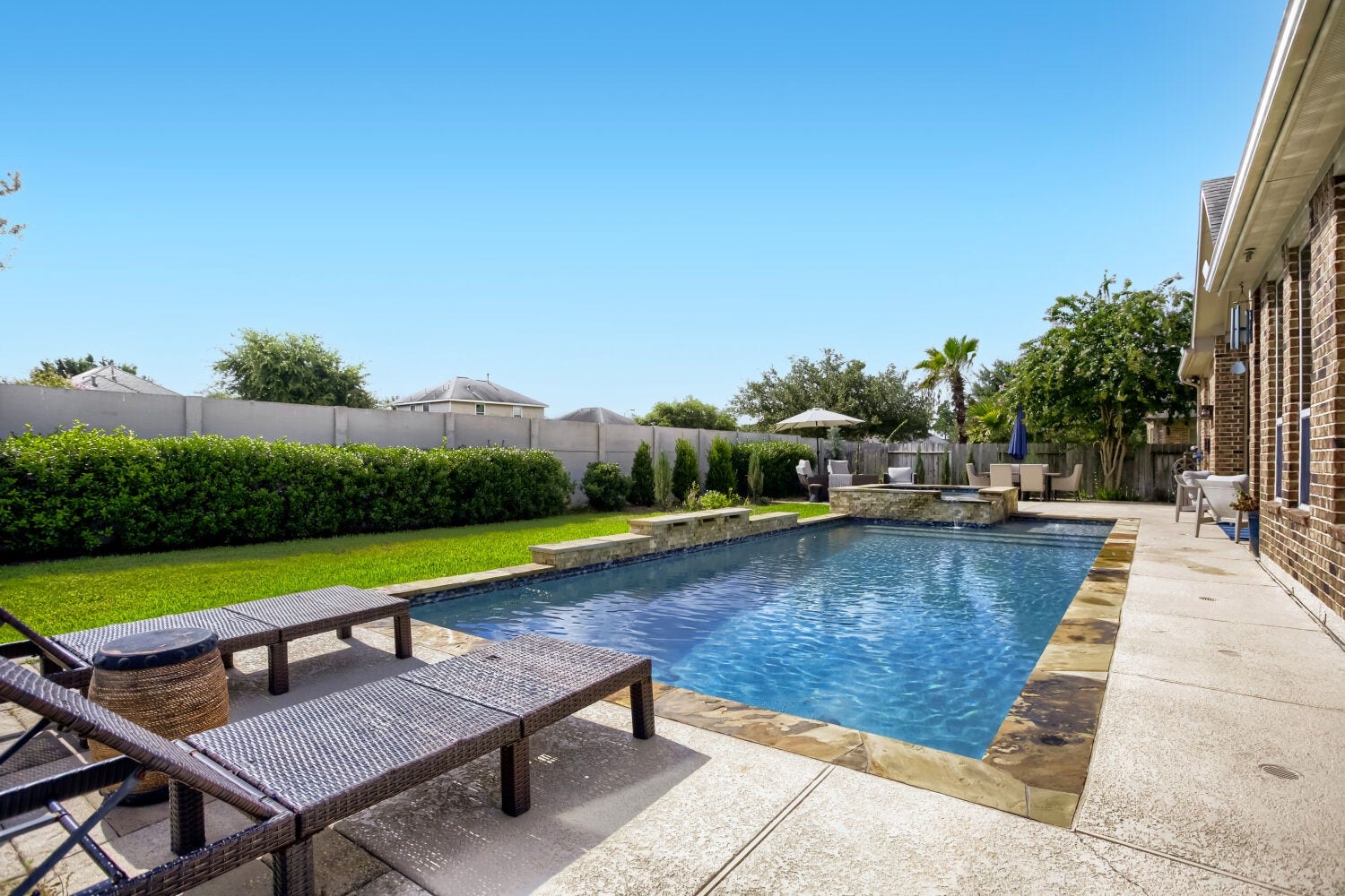 A dedicated tanning area for lounging, sunbathing and enjoying peaceful afternnons poolside in true resort-style comfort