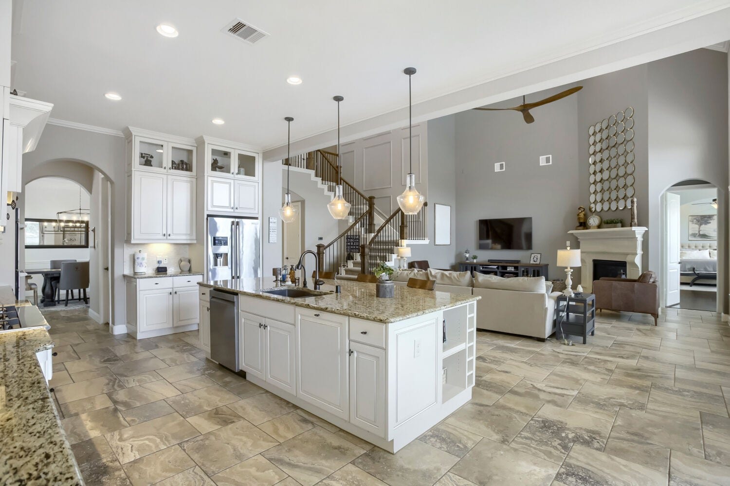 Open layout that adds an extra level to the expansiveness of the home