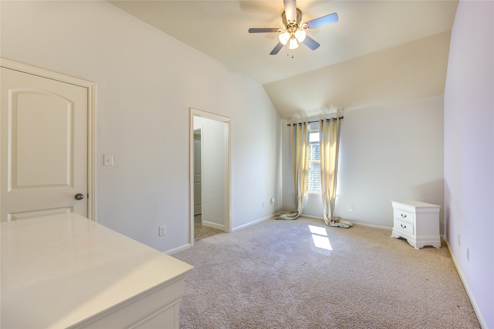 Upstairs bedroom with jack and jill bathroom.