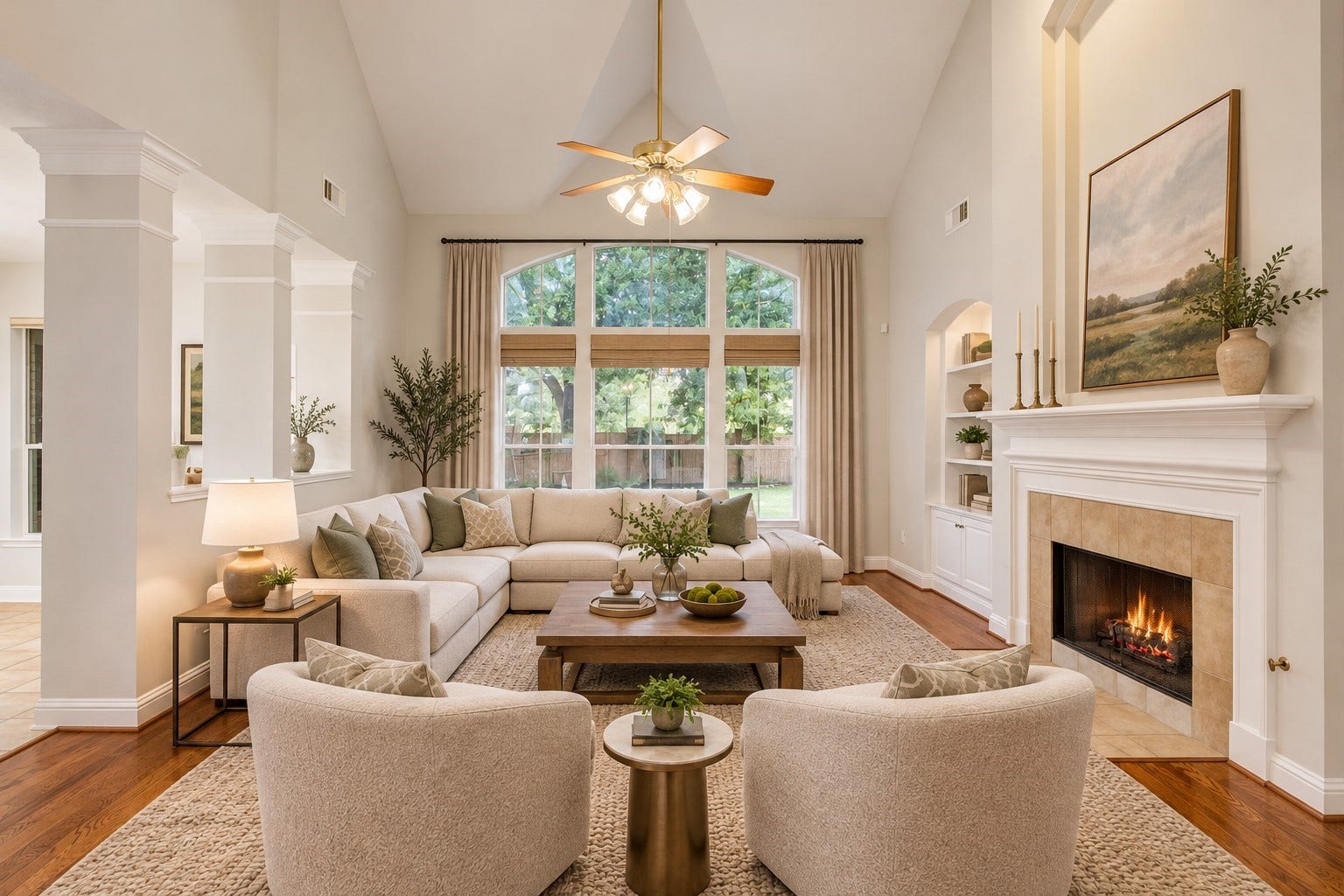 Virtually Staged Family Room