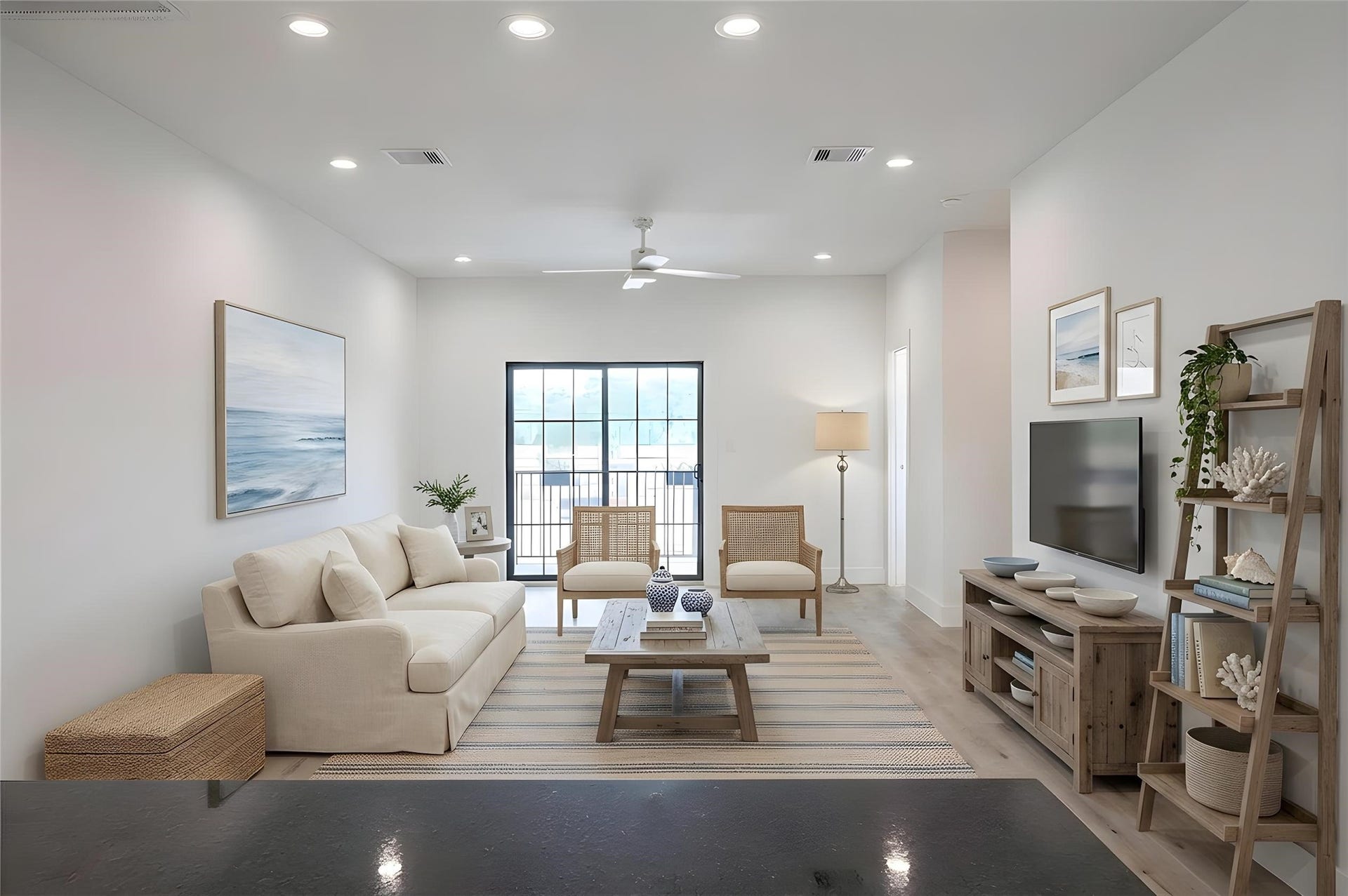 Open concept living creates connection [virtual stage]