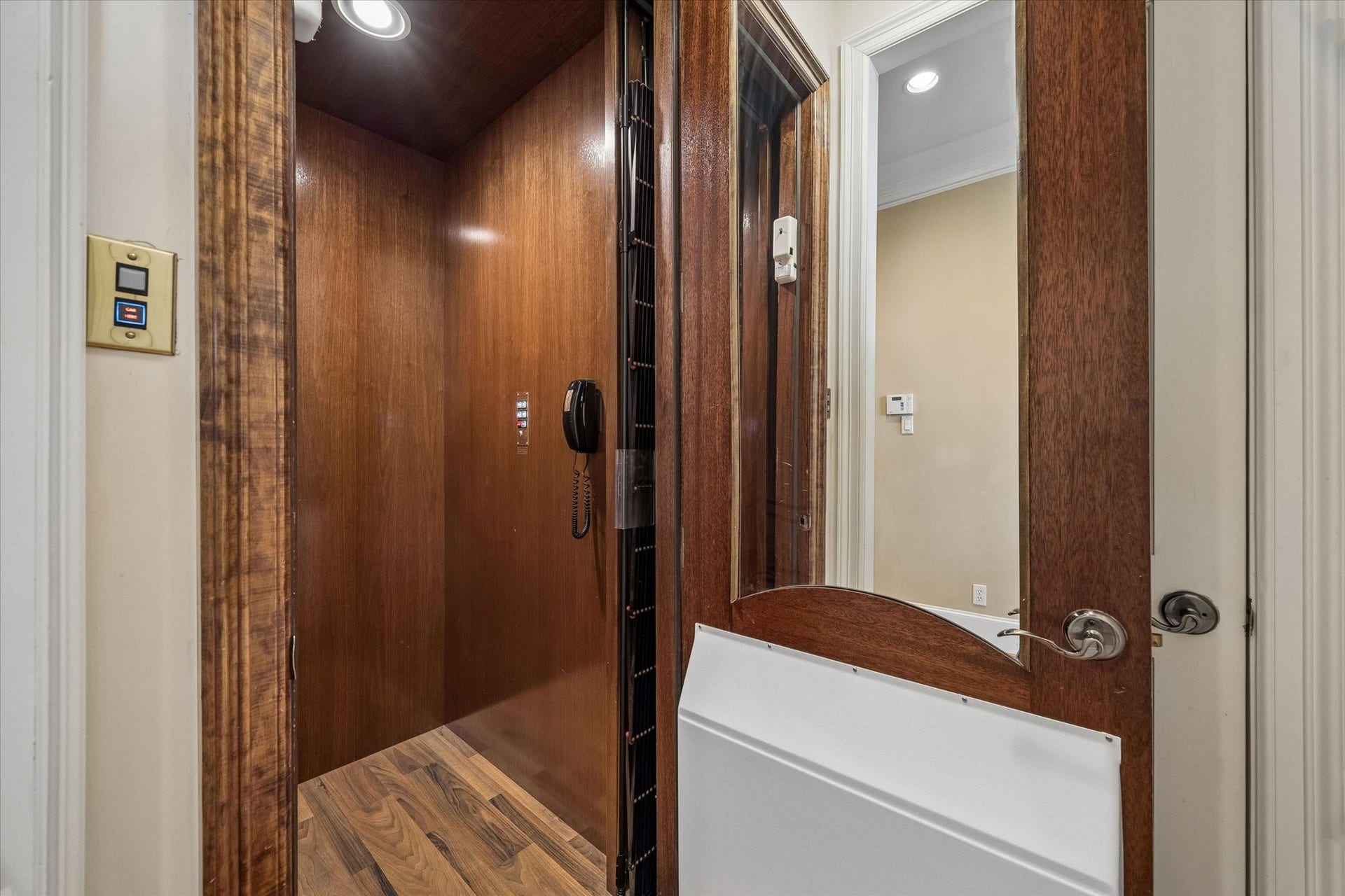 Elevator installed.