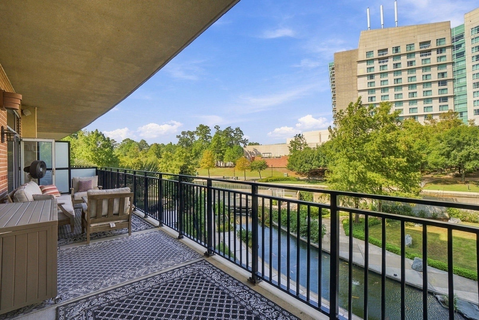 3 Waterway Court, #2D, The Woodlands, TX 77380 Relax and unwind on your private balcony while enjoying peaceful views of the landscaped Waterway.