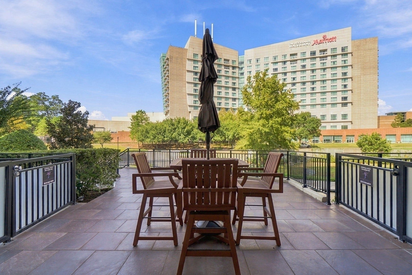 3 Waterway Court, #2D, The Woodlands, TX 77380 Enjoy outdoor dining and gathering spaces surrounded by the beauty of The Woodlands Waterway.