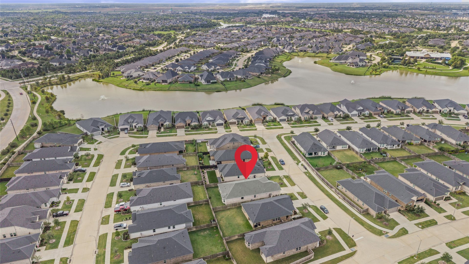 From above, the homes location within gated Bonterra at Cross Creek Ranch comes into view.